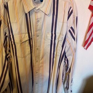 Striped Button-Up Shirt